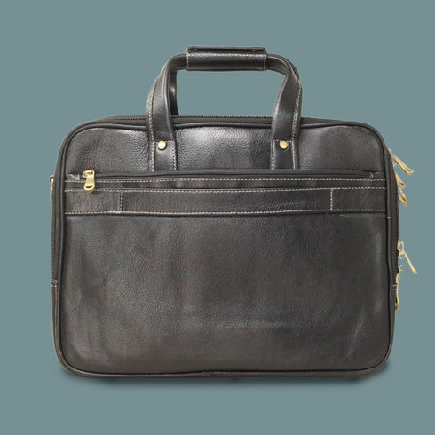 Omrith Genuine Leather Brown Croco Laptop Messenger Bag For Men